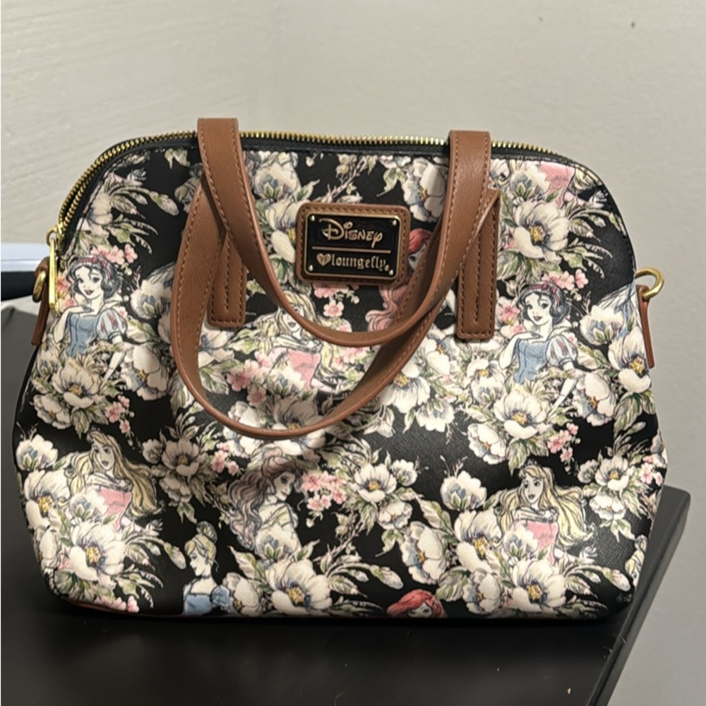 Loungefly floral Disney princess purse